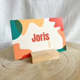 Joris - Kleurrijk modern geboortekaartje (50st)