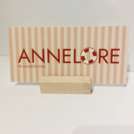 Annelore - Geboortekaart in marine thema