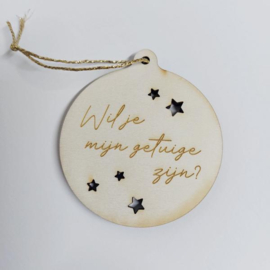 Houten kerstbal - vraag getuige