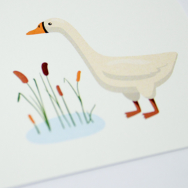 Leo - Geboortekaartje met gans