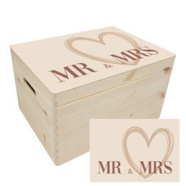 Houten Memorybox - Wedding - Naturel