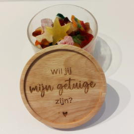 Glazen Snoeppot - Wil jij mijn getuige zijn?