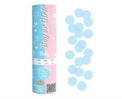 Genderreveal confettikanon mini - BLAUW