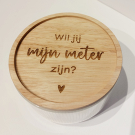 Glazen Snoeppot - Wil jij mijn meter zijn?