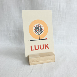 Luuk - Modern geboortekaartje met grafische boom