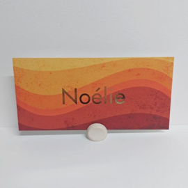 Noélie - Geboortekaartje met warme kleurovergang