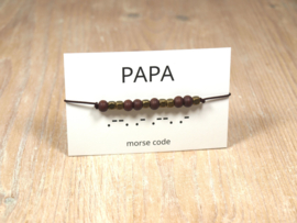 Morse code armband PAPA