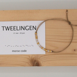 morse code armbandje, tweelingen