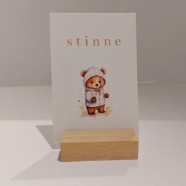 10 potjes met houten deksel, gevuld en gepersonaliseerd