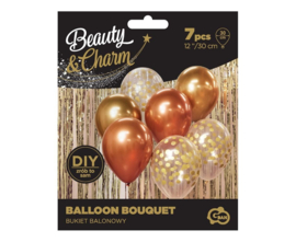 Ballonnenmix Rosegoud - Goud - 7stuks