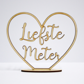 Houten staander hart, liefste meter