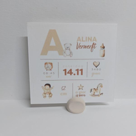 Alina - Unieke geboortekaart met speelse illustraties