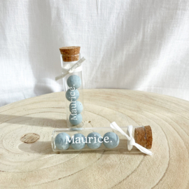 Doopsuikerset Maurice - babyblauw geboortethema met bootje (60st)