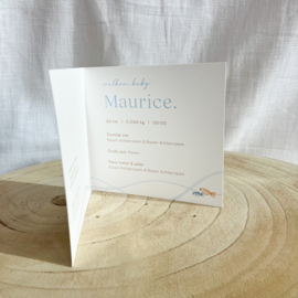 Doopsuikerset Maurice - babyblauw geboortethema met bootje (60st)