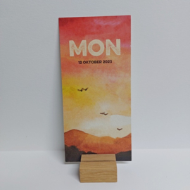 Mon - Geboortekaart met opkomende zon