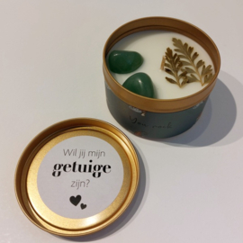 Quote kaars in blik - vraag GETUIGE - You rock