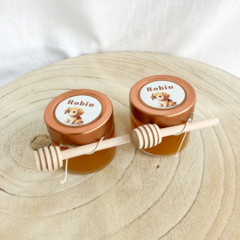 Doopsuikerset Robin - Roestkleurig met schattig hondje (60st)