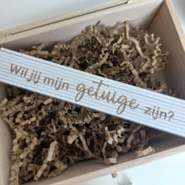 Houten kistje voor een Stoere Getuige