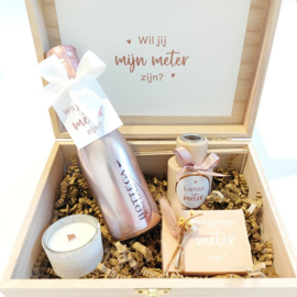 Houten kistje met Bottega Rosegold - vraag meter