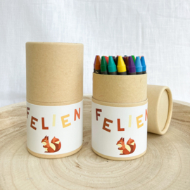 Doopsuikerset Felien met herfstkleuren en eekhoorntje (35st)