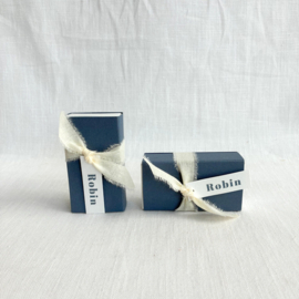 DIY Doopsuikerpakket Robin (50st) - Warm Stoer Donkerblauw