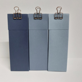 hoge doos met klep - grijsblauw