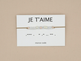 Morse code armband JE T'AIME