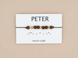 morse code armband PETER