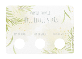 Kraskaart - Twinkle Twinkle - Drieling - Gender Reveal