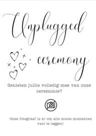 Poster - Unplugged Ceremony - A4
