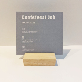 10 Stoere lentefeest uitnodiging met gekleurde strepen - type Job