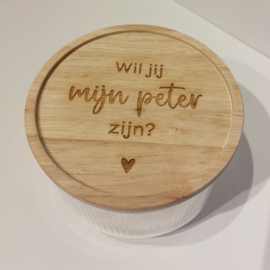 Glazen Snoeppot - Wil jij mijn peter zijn?