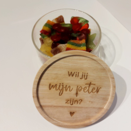Glazen Snoeppot - Wil jij mijn peter zijn?
