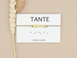 Morse code armband TANTE