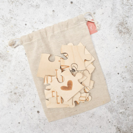 Zwangerschapsaankondiging houten puzzel | Hoera! Je wordt opa!