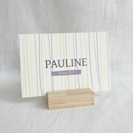 Pauline - Hip geboortekaartje met speelse lijntjes