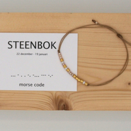 morse code armbandje, steenbok