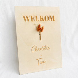 Gepersonaliseerd Houten Welkomstbord Huwelijk 