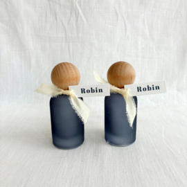 DIY Doopsuikerpakket Robin (50st) - Warm Stoer Donkerblauw