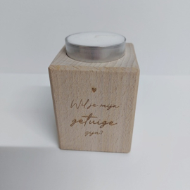 theelichthouder vierkant medium, 7cm hoog