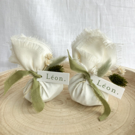 Doopsuikerset Leon –  Boho groen thema