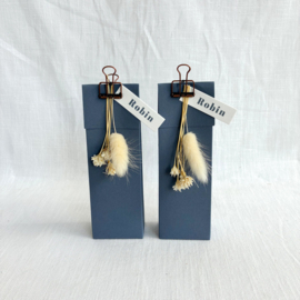 DIY Doopsuikerpakket Robin (50st) - Warm Stoer Donkerblauw