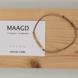 morse code armbandje, maagd