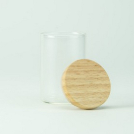 cilinderpotje met houten deksel