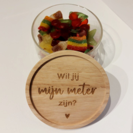 Glazen Snoeppot - Wil jij mijn meter zijn?