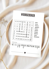 A6 ANSICHTKAART • WOORDZOEKER • METER