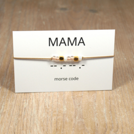 Morsecode MAMA armband rosegold