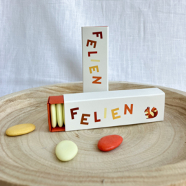 Doopsuikerset Felien met herfstkleuren en eekhoorntje (35st)