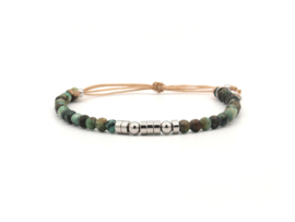 mama, Afrikaans turquoise morscode armband