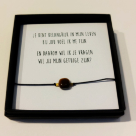 Edelsteen armbandje met gedichtje – vraag GETUIGE